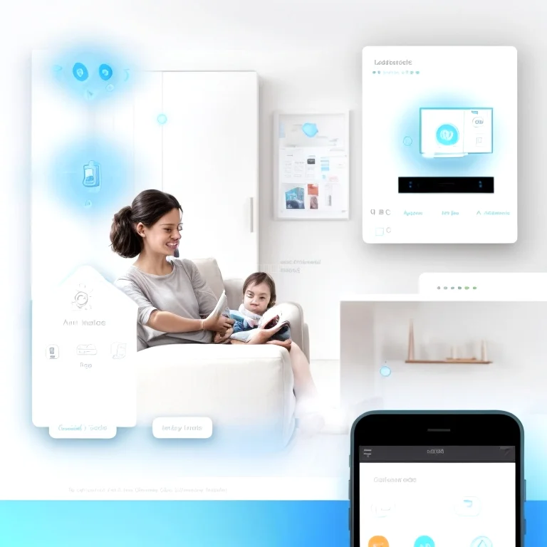 AI搭載の未来型住宅の内部イメージ